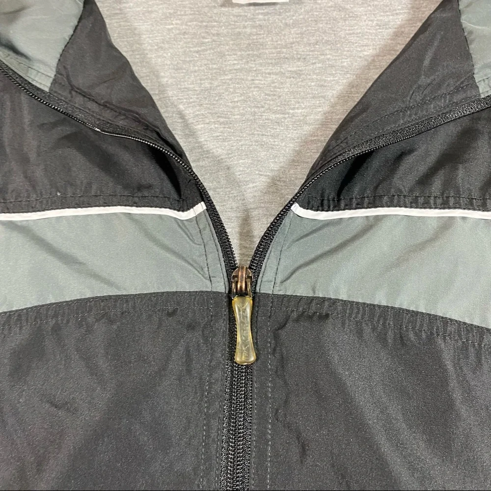 Reebok Jacket Men’s 2XL Zip Lined Jacket pockets Black gray light Windbreaker - Picture 5 of 14